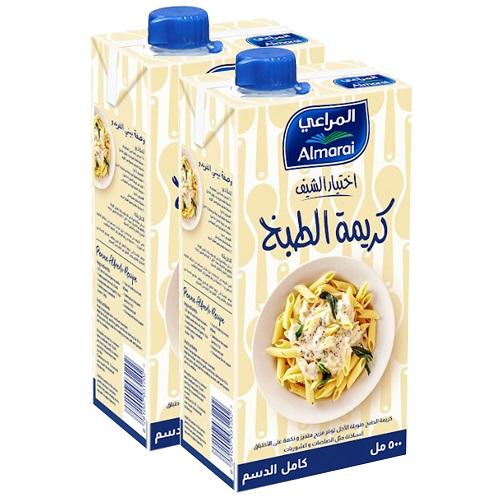المراعي كريمة طبخ كامل الدسم 500مل 2حبة