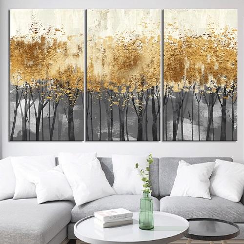 لوحة ثلاثية من الفن الحديث مصنوعة من خام الكانفس عالي الجودة مع اطار داخلي رقم.2252223