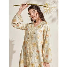 دراعة مشجرة وردي XL