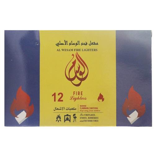 الوسام مكعبات اشعال الفحم 12حبة