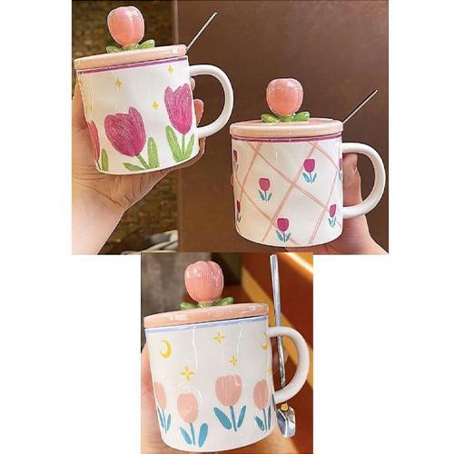 كوب سيراميك شكل زهرة التوليب