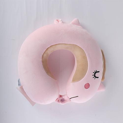 وسادة على شكل حرف يو وردي