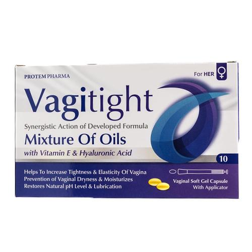 فاجيتايت تحاميل مهبلية تساعد على شد المهبل وتقويته وتعزيز مرونته 10كبسولات هلامية مهبلية+اداة وضع.113050