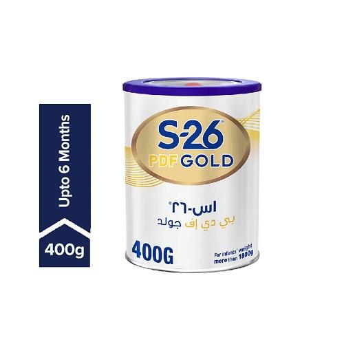 اس 26 بي دي اف جولد حليب مصمم لتوفير العناصر الغذائية اللازمة للاطفال الخدج 400جم