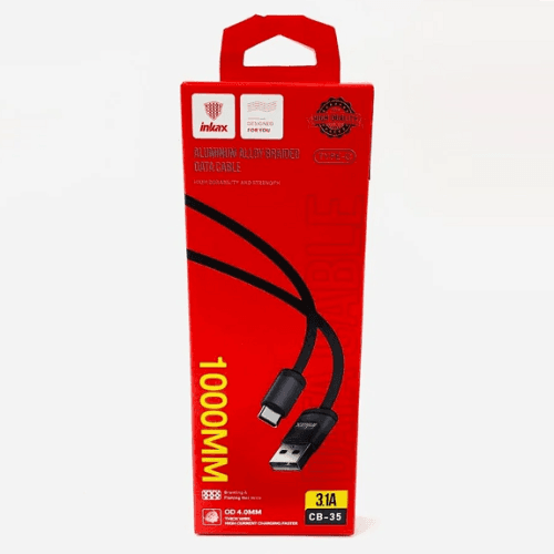 كايبل شحن تايب سي 1متر اسود موديل رقم.CB-35