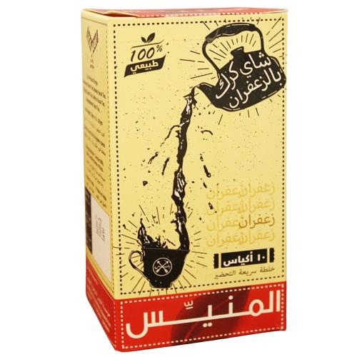 المنيس شاي كرك بالزعفران 20جم 10اكياس