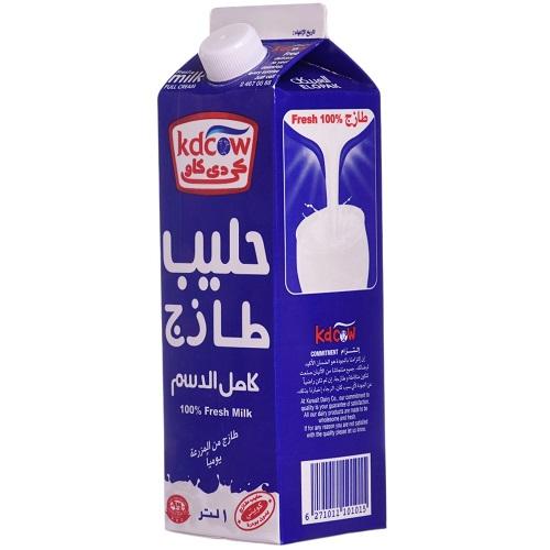 كي دي كاو حليب طازج كامل الدسم 1لتر