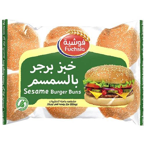 فوشية خبز برجر بالسمسم 6حبة 390جم