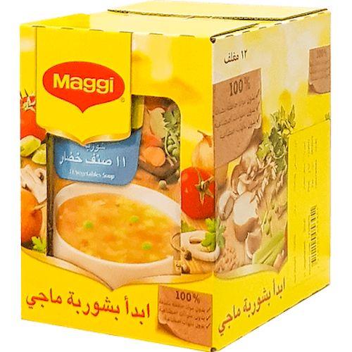 ماجي شوربة 11صنف خضار 53جم 12حبة