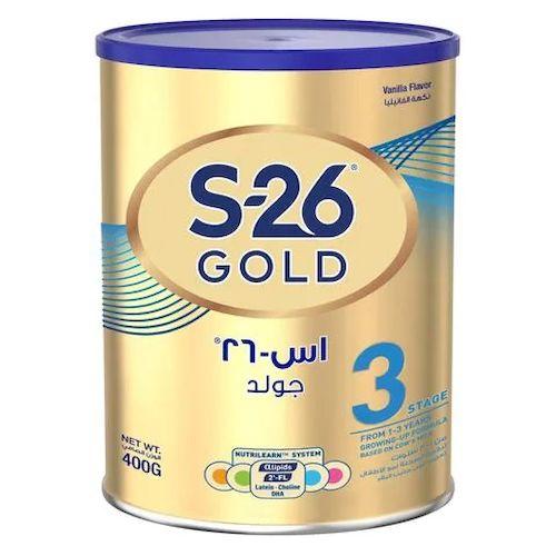 اس 26 جولد 3 تركيبة حليب للنمو الصحي للاطفال من 1الي3سنوات 400جم