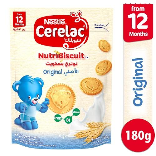 نستله سيريلاك نوتري بسكويت الاصلي من عمر 12 شهر 180جم