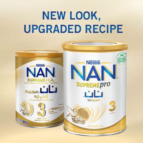 نان سوبريم برو 3 تركيبه حليب غذائية للنمو الصحي للاطفال من1الي3سنوات 800جم
