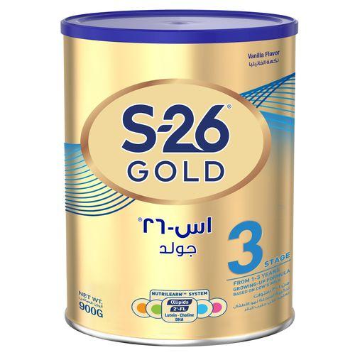 اس 26 جولد 3 تركيبة حليب للنمو الصحي للاطفال من 1الي3سنوات 900جم