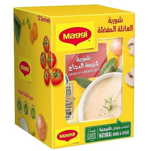 ماجي شوربة كريمة الدجاج 71جم 12كيس