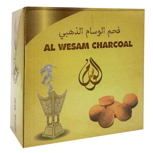 الوسام فحم بخور ذهبي 80قطعة
