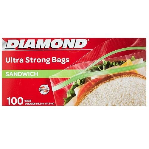 دايموند اكياس ساندويتش فائقة القوة 100كيس