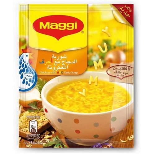 ماجي شوربة الدجاج مع احرف المعكرونة 66جم