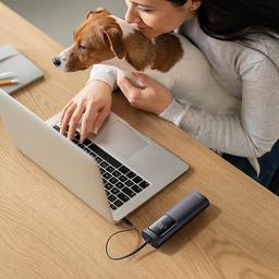 اي ووك تانكر باوربانك PD مع كابل مدمج شاحن سريع ثنائي الاتجاه 65واط 20000مللي امبير اسود موديل رقم.HBT001-001A