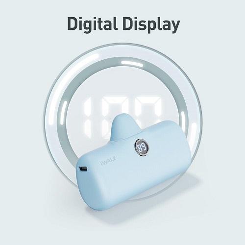 اي ووك لينك مي بلس باور بانك جيب شحن سريع Type C ازرق 4800مللي امبير موديل رقم.DBL5000PC-007A