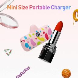 اي ووك لينك مي برو بطارية الجيب 4800مللي امبير شحن سريع مع شاشة عرض لايفون نمط الفقاعة وردي موديل رقم.DBL5000PL-013B