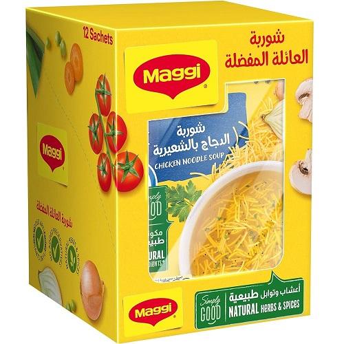 ماجي شوربة الدجاج بالشعيرية 60جم 12حبة