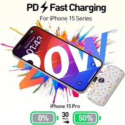 اي ووك لينك مي بلس باور بانك جيب شحن سريع Type C ابيض 4800ملي امبير موديل رقم.DBL5000PC-002B