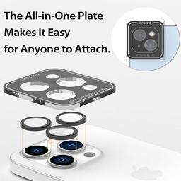 اراري واقي عدسة الكاميرا بقاعده معدنية ايفون 15 برو و 15 برو ماكس شفاف موديل رقم.IP23P-MRCSUB-CL