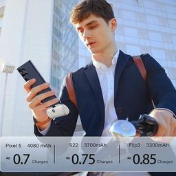 اي ووك لينك مي برو بطارية الجيب 4800مللي امبير Type C شحن سريع مع شاشة عرض ابيض موديل رقم.DBL5000PC-002A