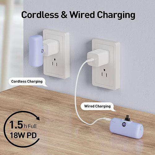 اي ووك لينك مي بلس بطارية الجيب 4800مللي امبير USB Type C بنفسجي موديل رقم.DBL5000PC-005A