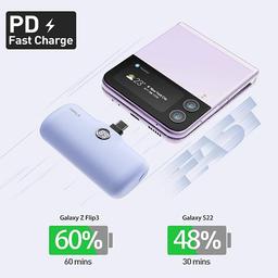 اي ووك لينك مي بلس بطارية الجيب 4800مللي امبير USB Type C بنفسجي موديل رقم.DBL5000PC-005A