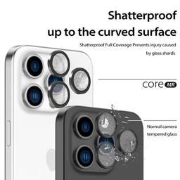 اراري واقي عدسة الكاميرا بقاعده معدنية ايفون 15 برو و 15 برو ماكس شفاف موديل رقم.IP23P-MRCSUB-CL