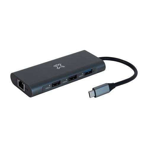 اكستريم ماك Type C موزع 8فى1 فضى موديل رقم.XWH-HUB8-13