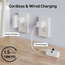 اي ووك لينك مي برو بطارية الجيب 4800مللي امبير Type C شحن سريع مع شاشة عرض ابيض موديل رقم.DBL5000PC-002A