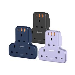 اكس باور دبليو اس اس2 PD مشترك شكل حرف T مع 3 منافذ 20واط اسود موديل رقم.XP-WSS2-BK