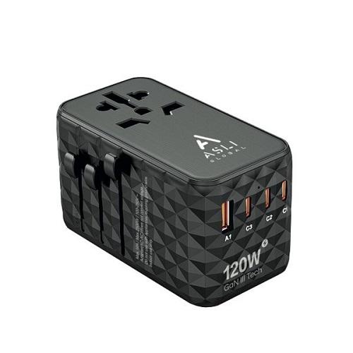 اسلي جلوبال جان برو محول سفر 120واط اسود موديل رقم.AS-TC120B