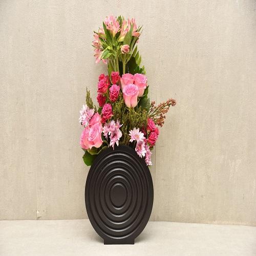 ديكور خشب دائري ورد مع طباعه كارت موديل رقم.RS73