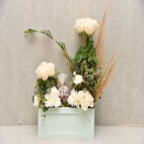 ديكور خشب ورد مع كاكاو مع طباعه كارت موديل رقم.RS62