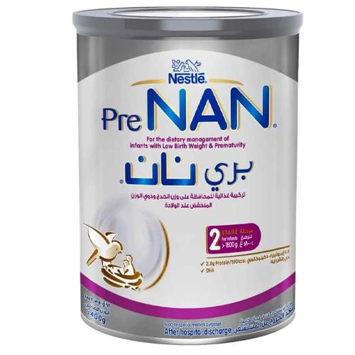 بري نان 2 تركيبه حليب غذائية لتحسين الوزن المنخفض للرضع بعد الخروج من المستشفي 400جم