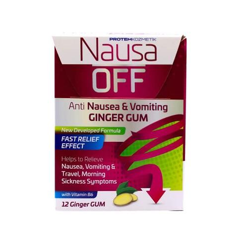 ناوسا اوف مضاد الغثيان والقيء 12علكة زنجبيل 