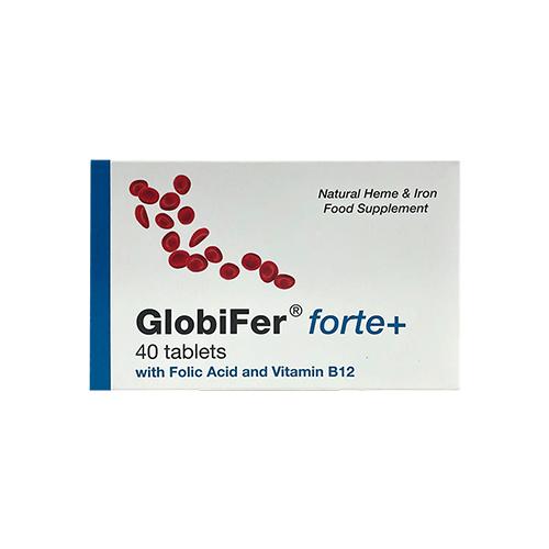 جلوبيفير فورت+ مكمل غذائي مع حمض الفوليك وفيتامين ب12 لعلاج نقص الحديد 40قرص