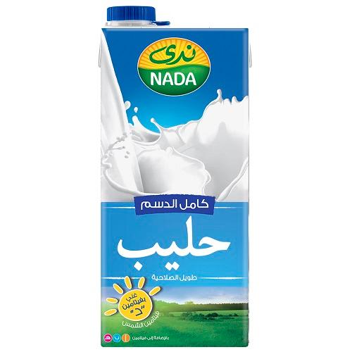 ندى حليب طويل الاجل كامل الدسم 1لتر