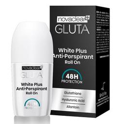 نوفاكلير+ جلوتا وايت بلس رول اون مضاد للتعرق بحمض الهيالورونيك حماية 48ساعة 50مل