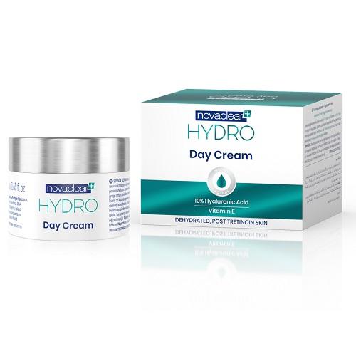 نوفاكلير+ هيدرو كريم الترطيب النهاري حمض الهيالورونيك مع فيتامين هـ 50مل