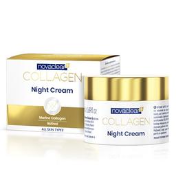 نوفاكلير+ كولاجين كريم الليل بالكولاجين البحري والريتينول لجميع انواع البشرة 50مل