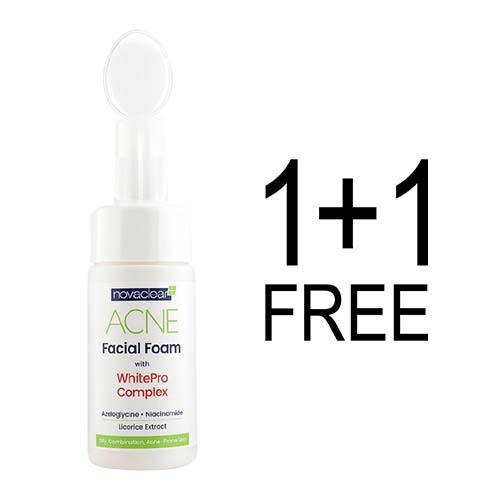 نوفاكلير+ غسول رغوى للوجه بتركيبة وايت برو لعلاج حب الشباب 100مل