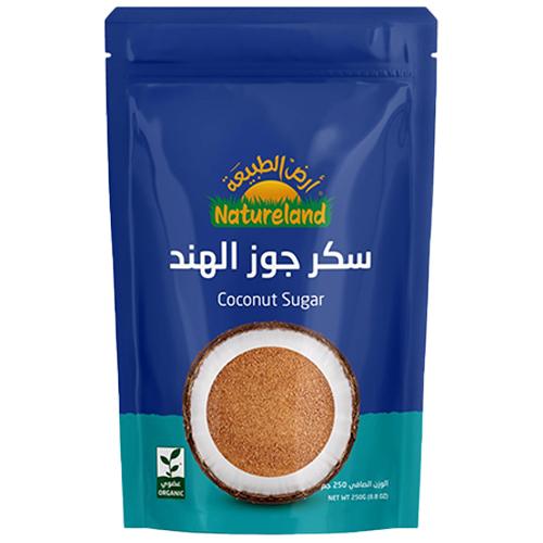 ارض الطبيعة سكر جوز الهند العضوي 250جم