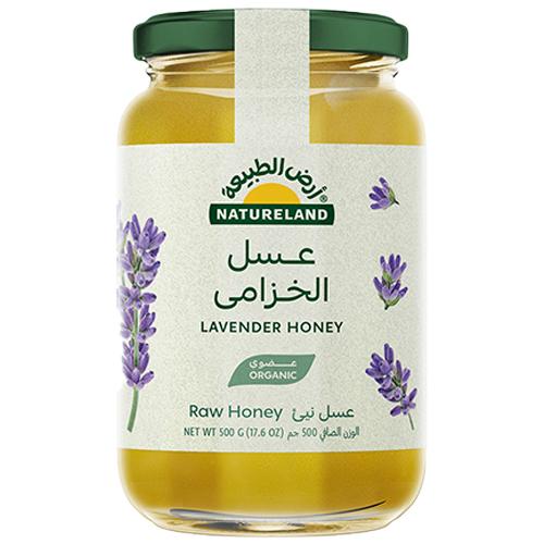 ارض الطبيعة عسل الخزامى عضوى نيئ 500جم