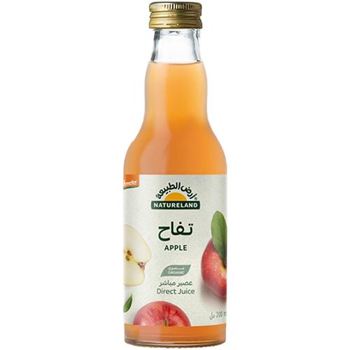 ارض الطبيعة عصير تفاح عضوي 200مل