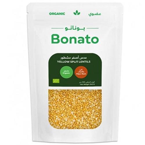 بوناتو عدس اصفر مشطور عضوي 340جم