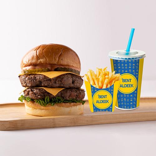 دبل بينك برجر وسط